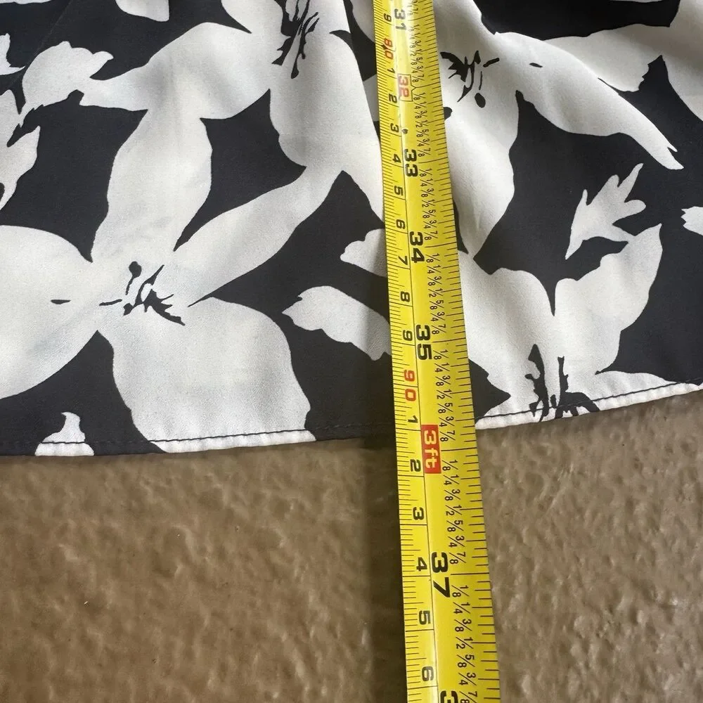 Joie Krystina Dress Sz M Ruffles Flutter Sleeve Summer White Black Floral $348 - Picture 7 of 13